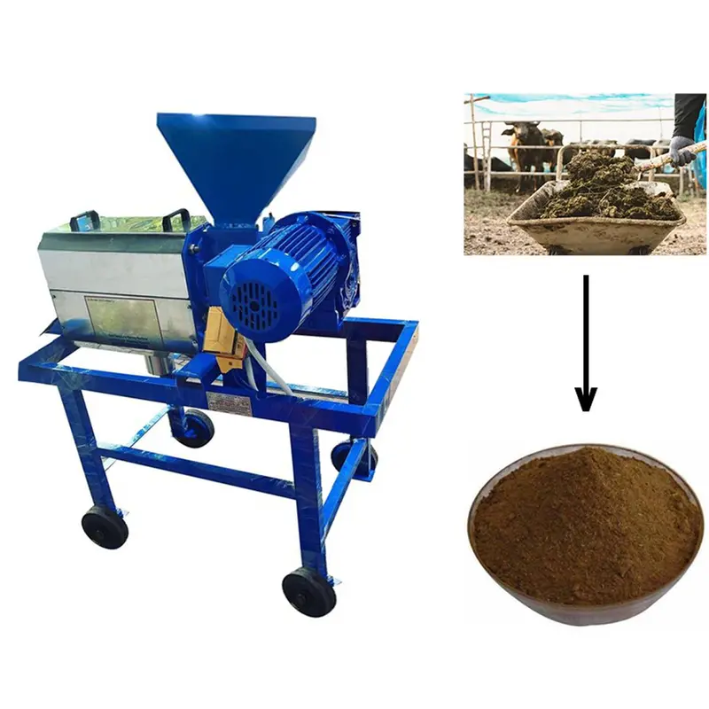 Semi Automatic 2 Ton/hr Cow Dung Dewatering Machine 5HP Single Phase